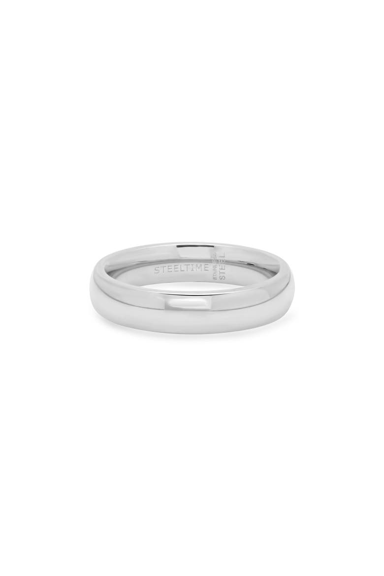 4mm 18k Gold Plated Band Ring, Main, color, SILVER