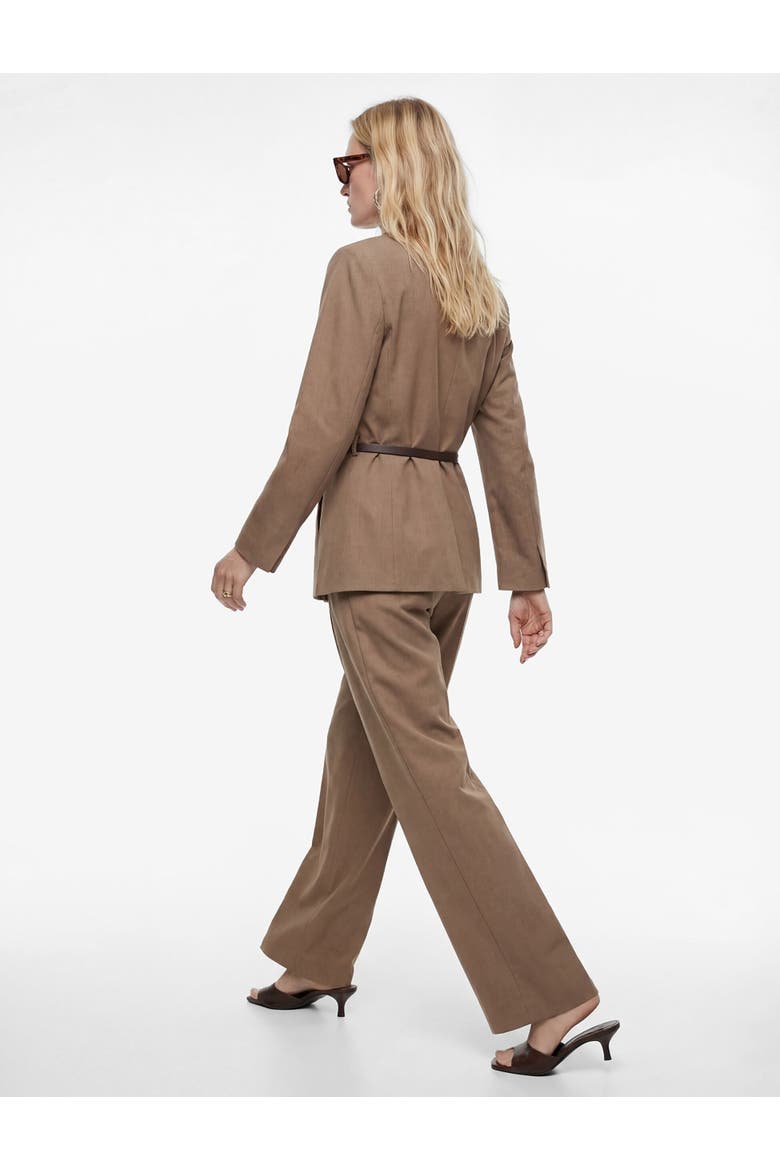 Wide Leg High Rise Trousers with Pocket Detail, Alternate, color, MINK