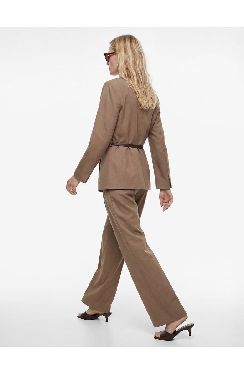 Koton Wide Leg High Rise Trousers with Pocket Detail, Alternate, color, Mink
