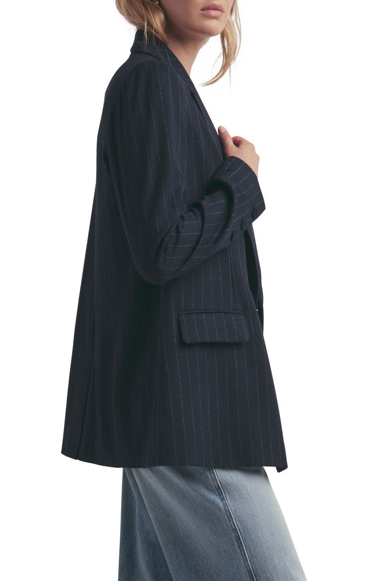 The Suits You Chalk Stripe Blazer, Alternate, color, NAVY PINSTRIPE