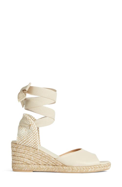 Lk Bennett Marianne Peep Toe Espadrille Sandal In Ecru
