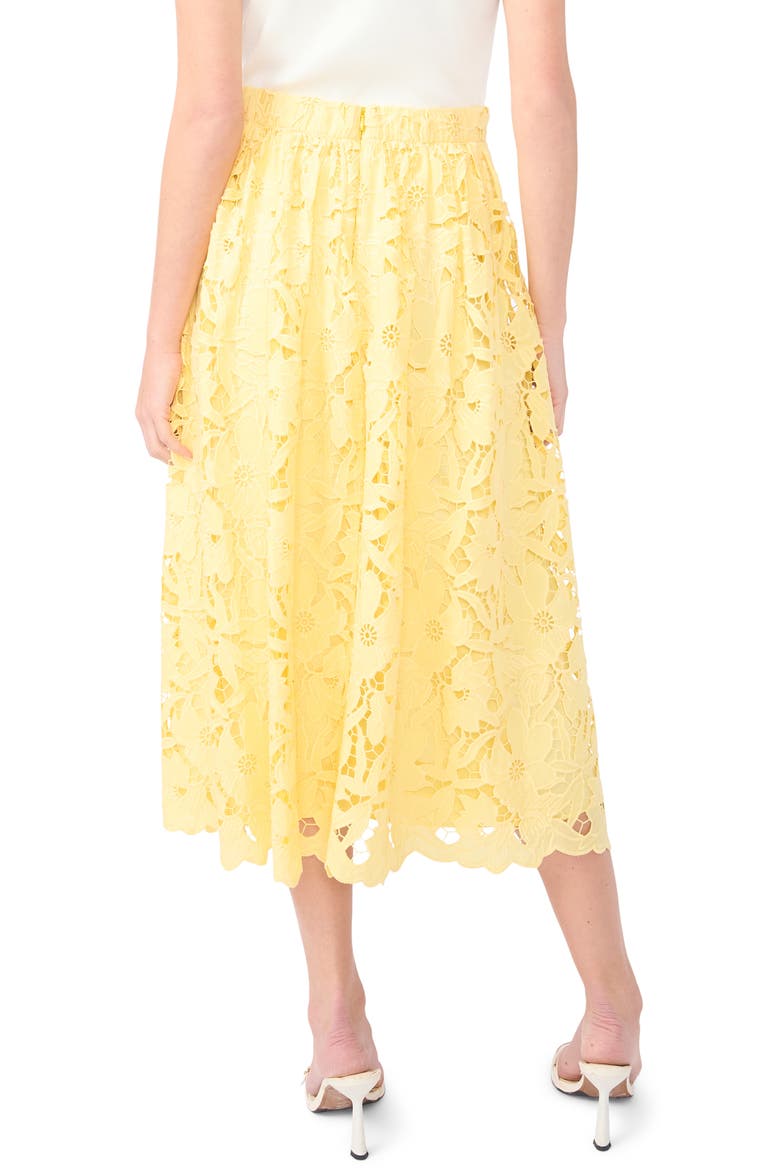 Diana Floral Lace Cotton Skirt, Alternate, color, CREAMED CORN