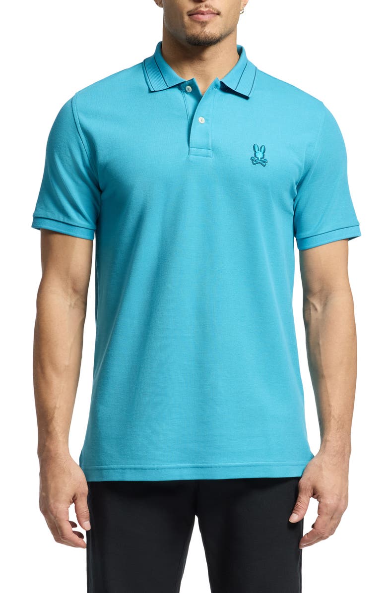 Psycho Bunny Ivins Solid Pima Cotton Piqué Polo, Main, color, 