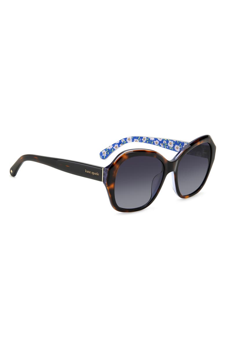 Kate Spade 55mm lottie butterfly sunglasses, Alternate, color, Havana