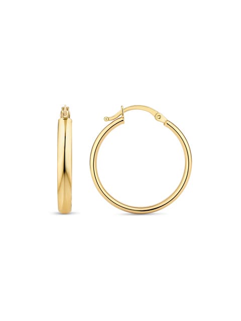 Classic Oval Hoop Earrings In 14k Gold, 20mm