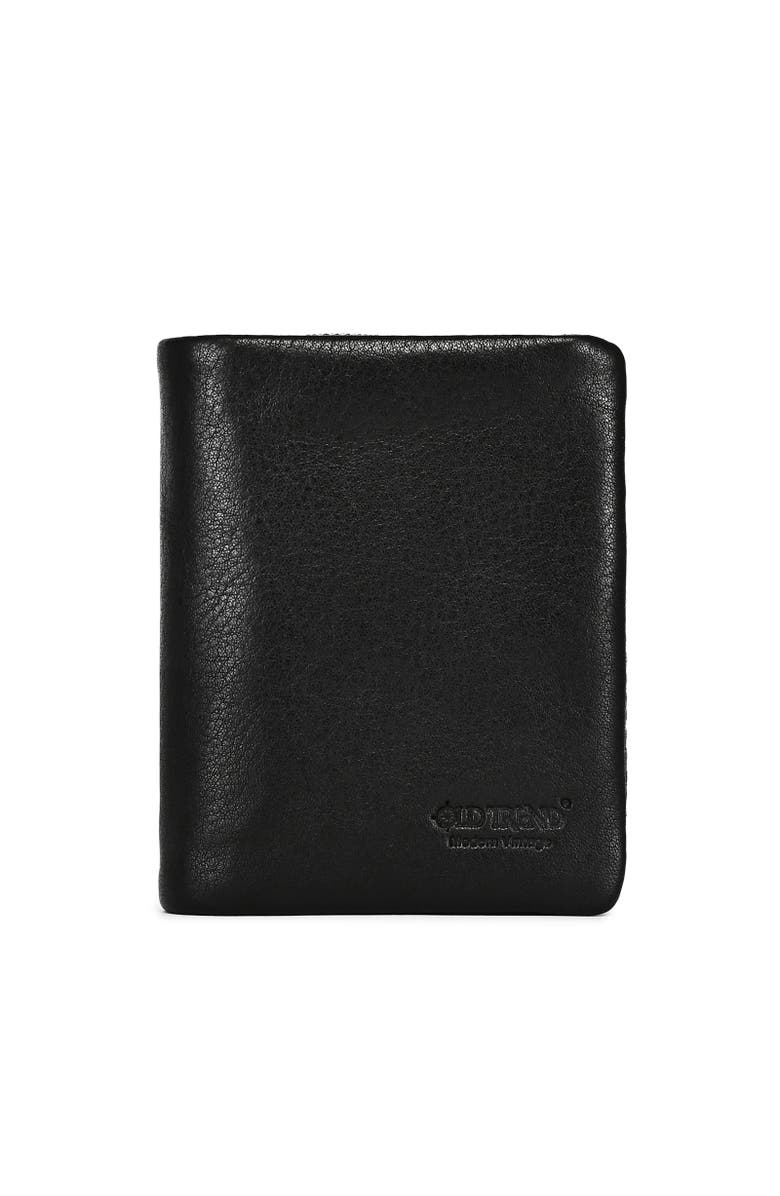 OLD TREND Clover Genuine Leather Slim Secure Trifold RFID Wallet, Main, color, Black