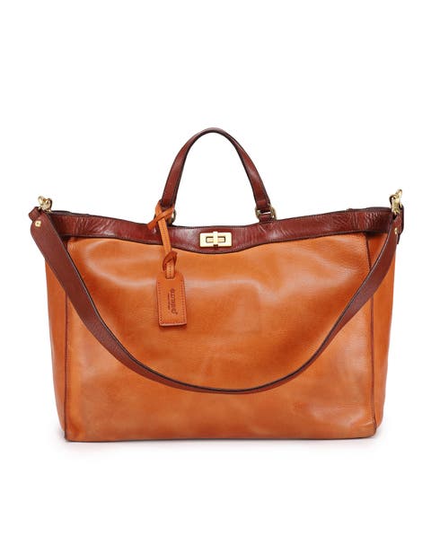 Ixia Genuine Leather Jet Set Travel Tote
