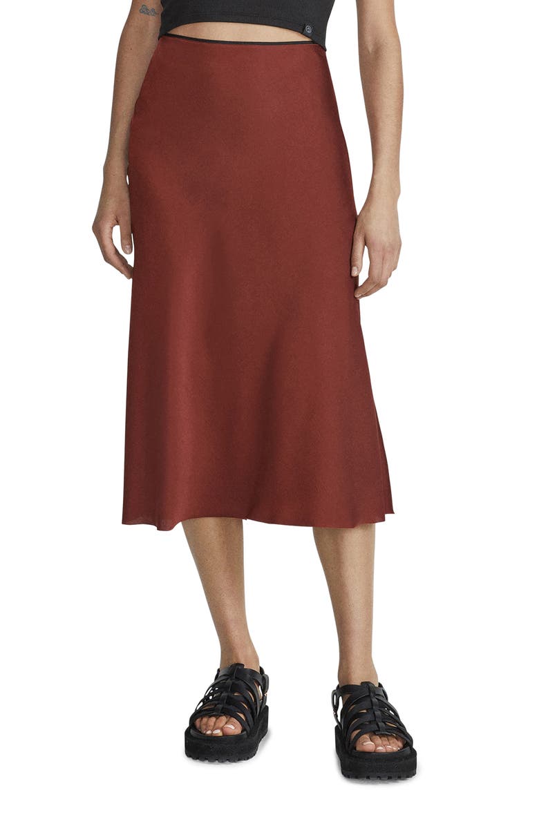 rag & bone Jaci Satin Skirt, Main, color,