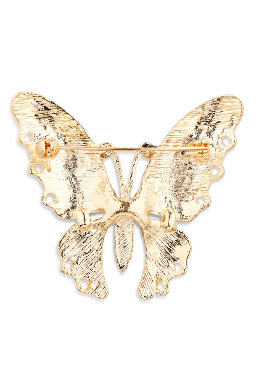 Clifton Wilson Embellished Butterfly Lapel Pin