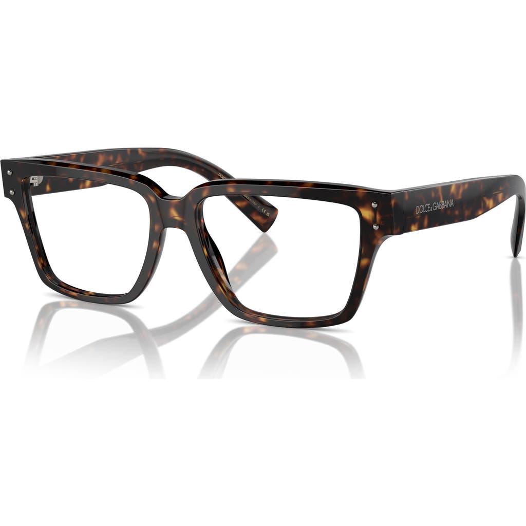 Dolce & Gabbana Dolce&gabbana 53mm Square Optical Glasses In Brown