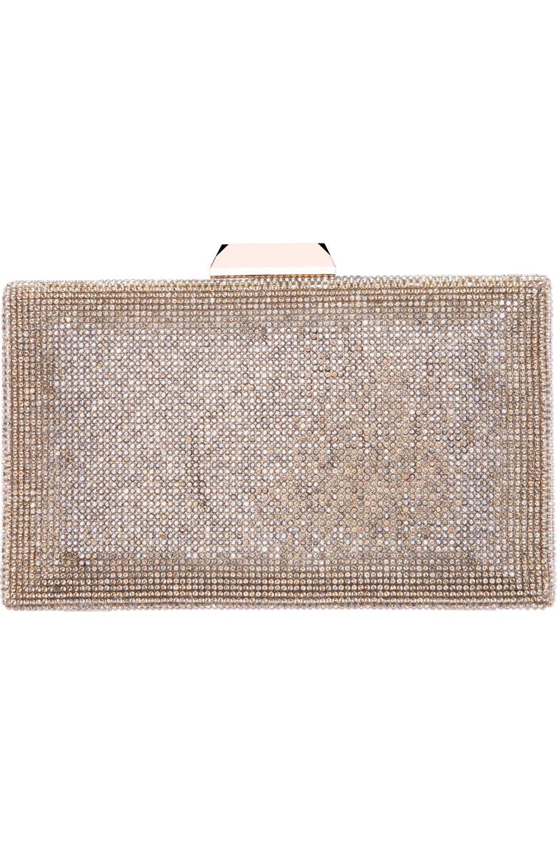 Nina Desyre Crystal Minaudière, Main, color, Gold