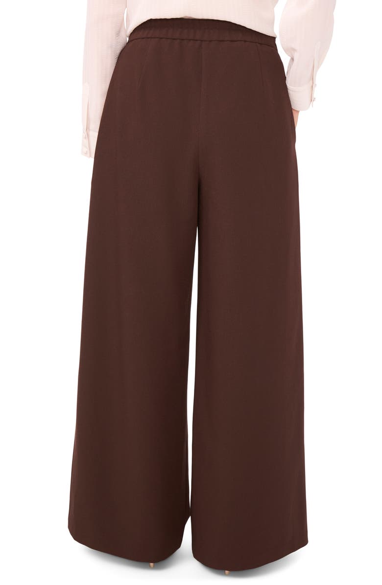 Vince Camuto Pleated Wide Leg Pants, Alternate, color, Espresso