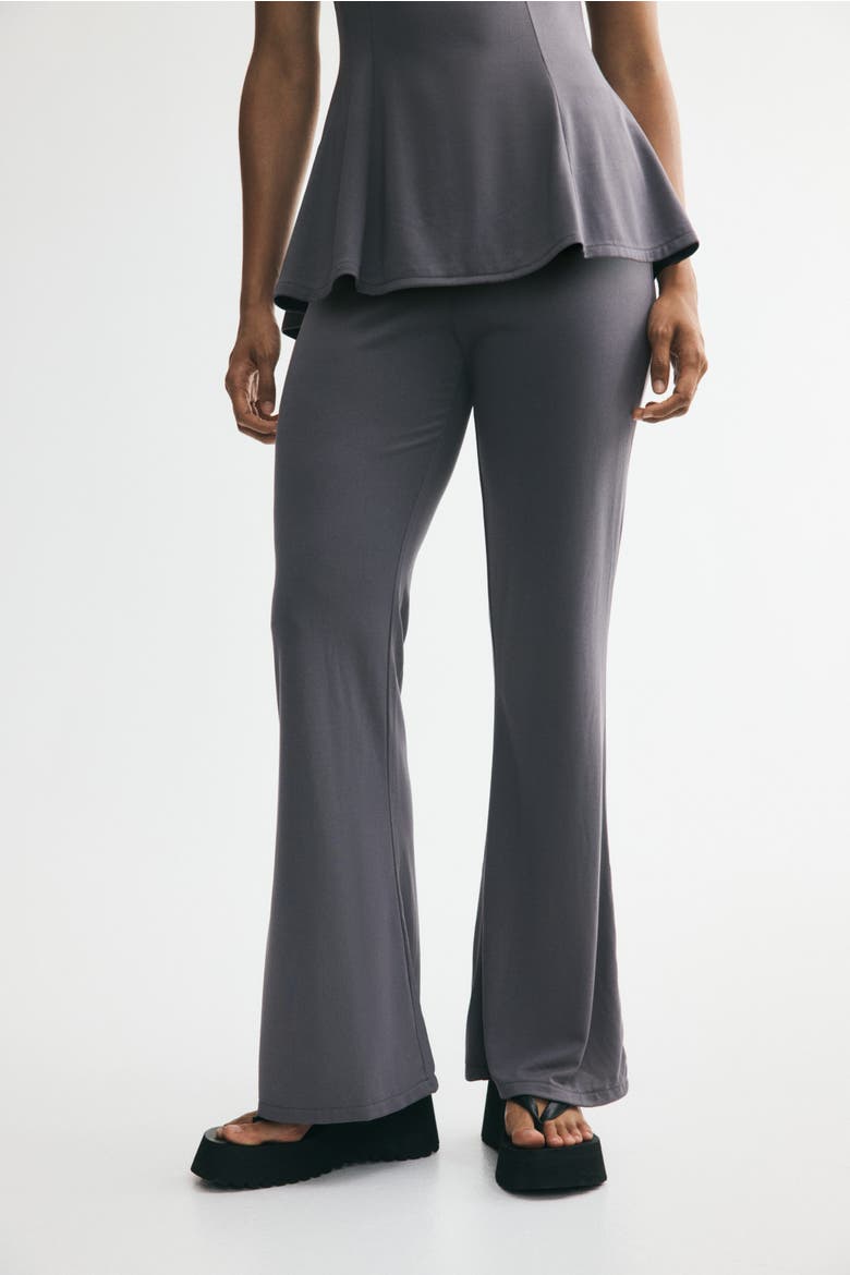 Flared Modal-blend Pants, Alternate, color, Dark gray