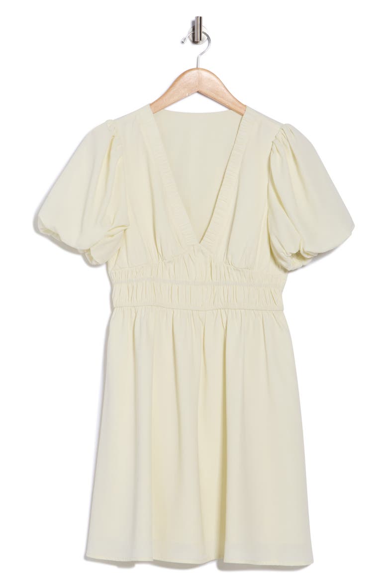 Puff Sleeve Dress, Alternate, color, IVORY