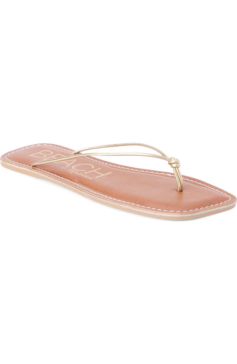 Coconuts by Matisse Ray Flip Flop, Main, color, Gold Leather