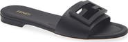 Fendi Baguette Leather Slide Sandal