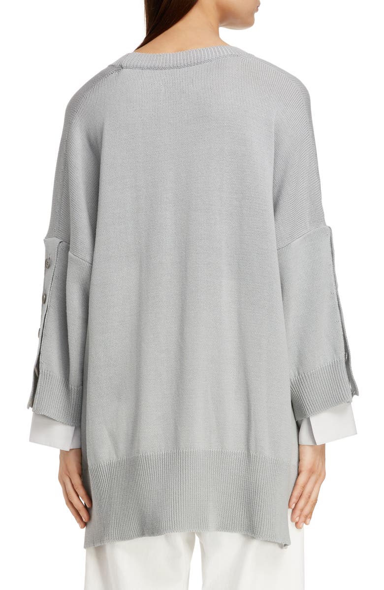 Y's by Yohji Yamamoto Button Sleeve Sweater, Alternate, color, 
