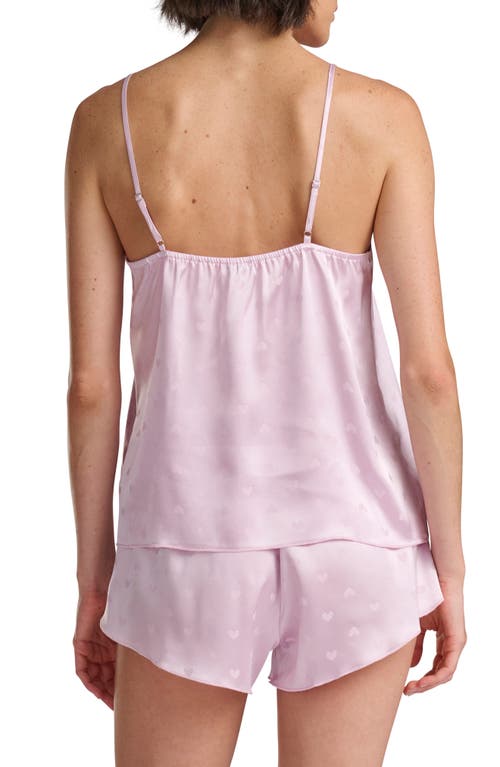 Splendid Satin Cami Short Pajamas In Pink