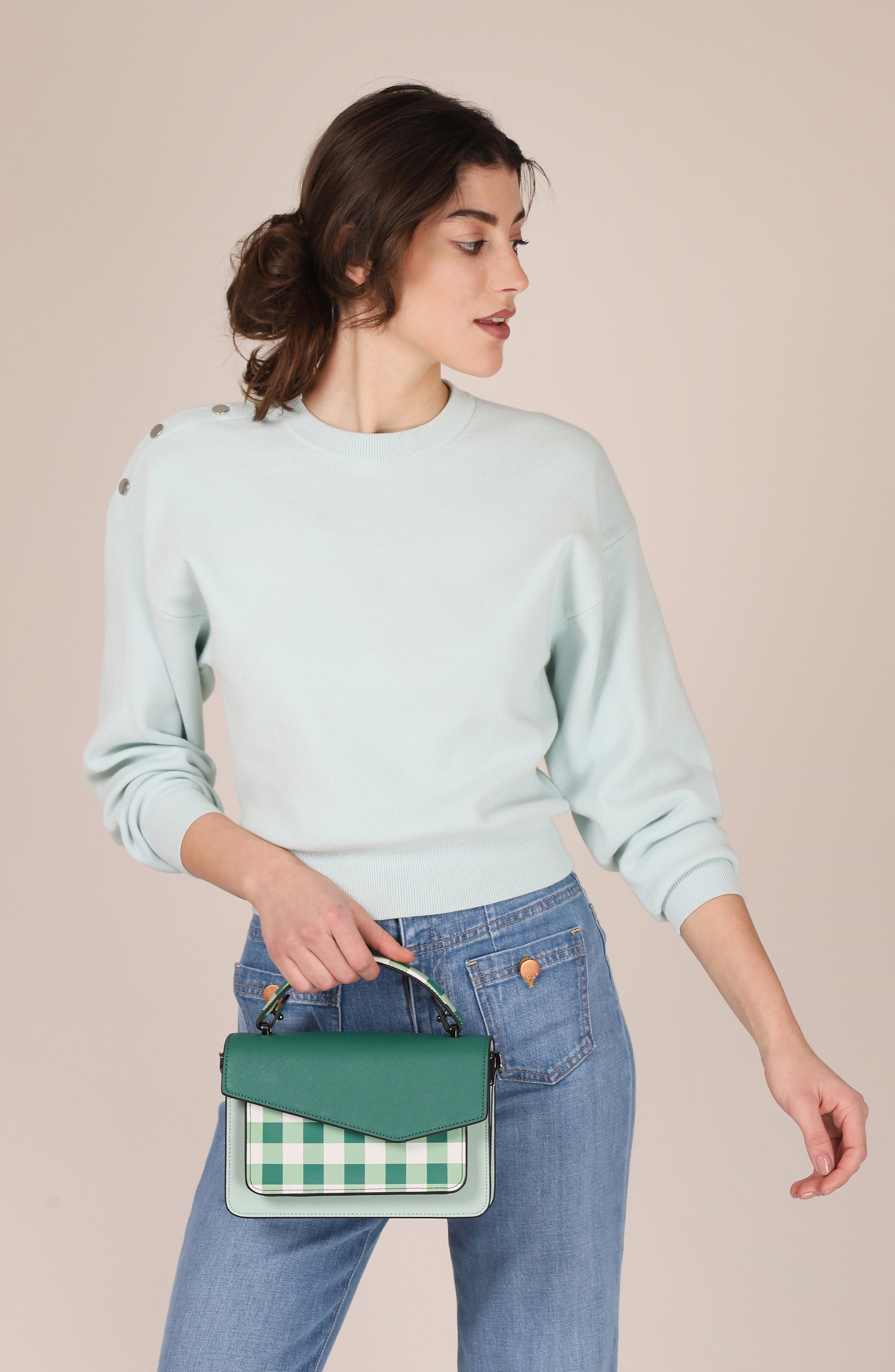 Cobble Hill Leather Crossbody Bag, Alternate, color, IVY GINGHAM