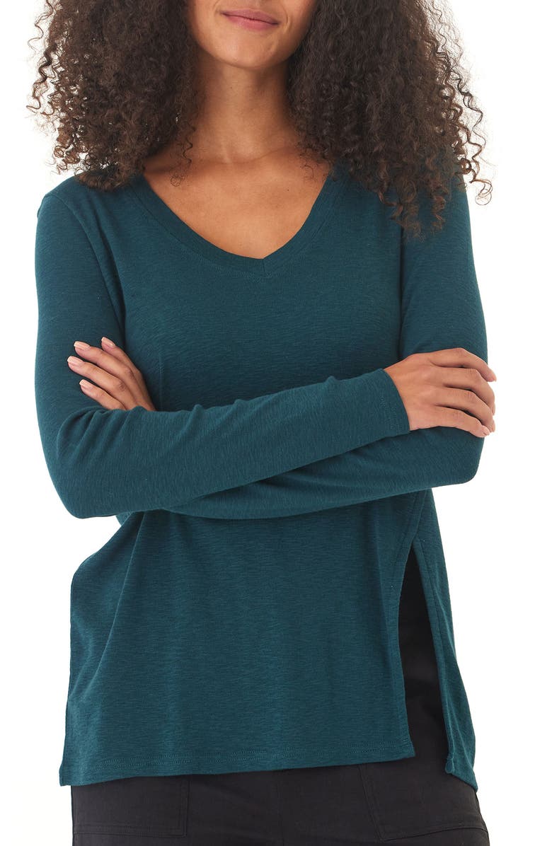 Threads 4 Thought Agatha Texture Slub Long Sleeve T-Shirt, Main, color, Serrano