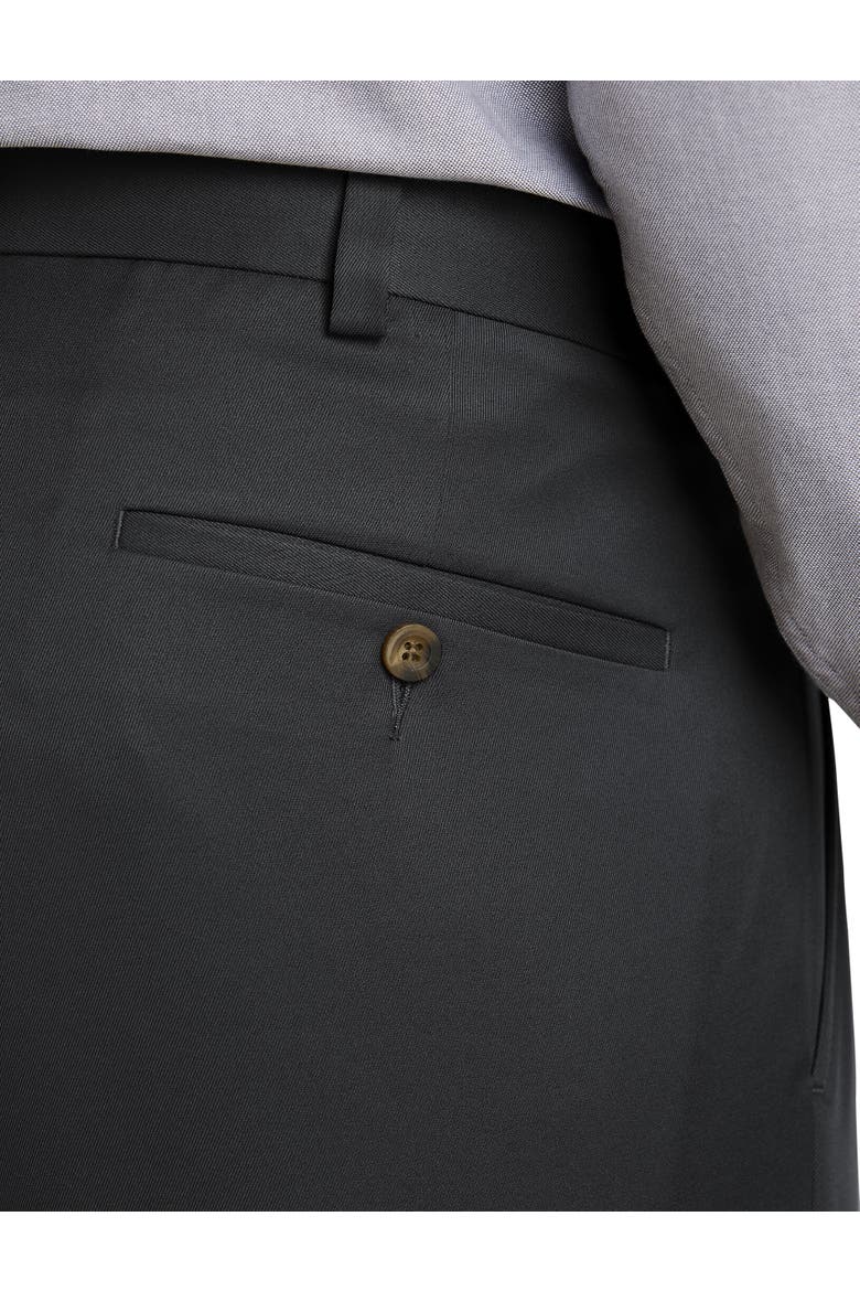 Big & Tall Pleated Microfiber Dress Pants, Alternate, color, BLACK
