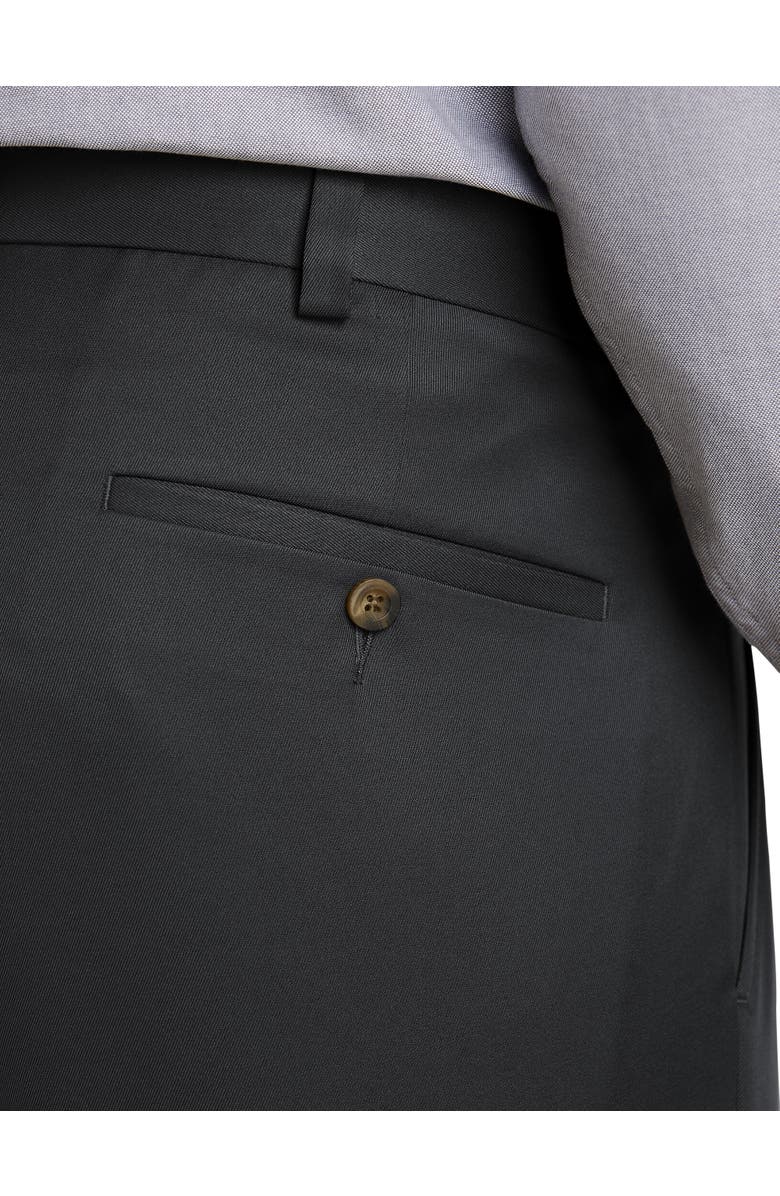 B+T Essentials Big & Tall Pleated Microfiber Dress Pants, Alternate, color, Black