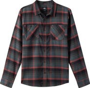 O'Neill Kids' Coastline Plaid Stretch Cotton Flannel Button-Up Shirt
