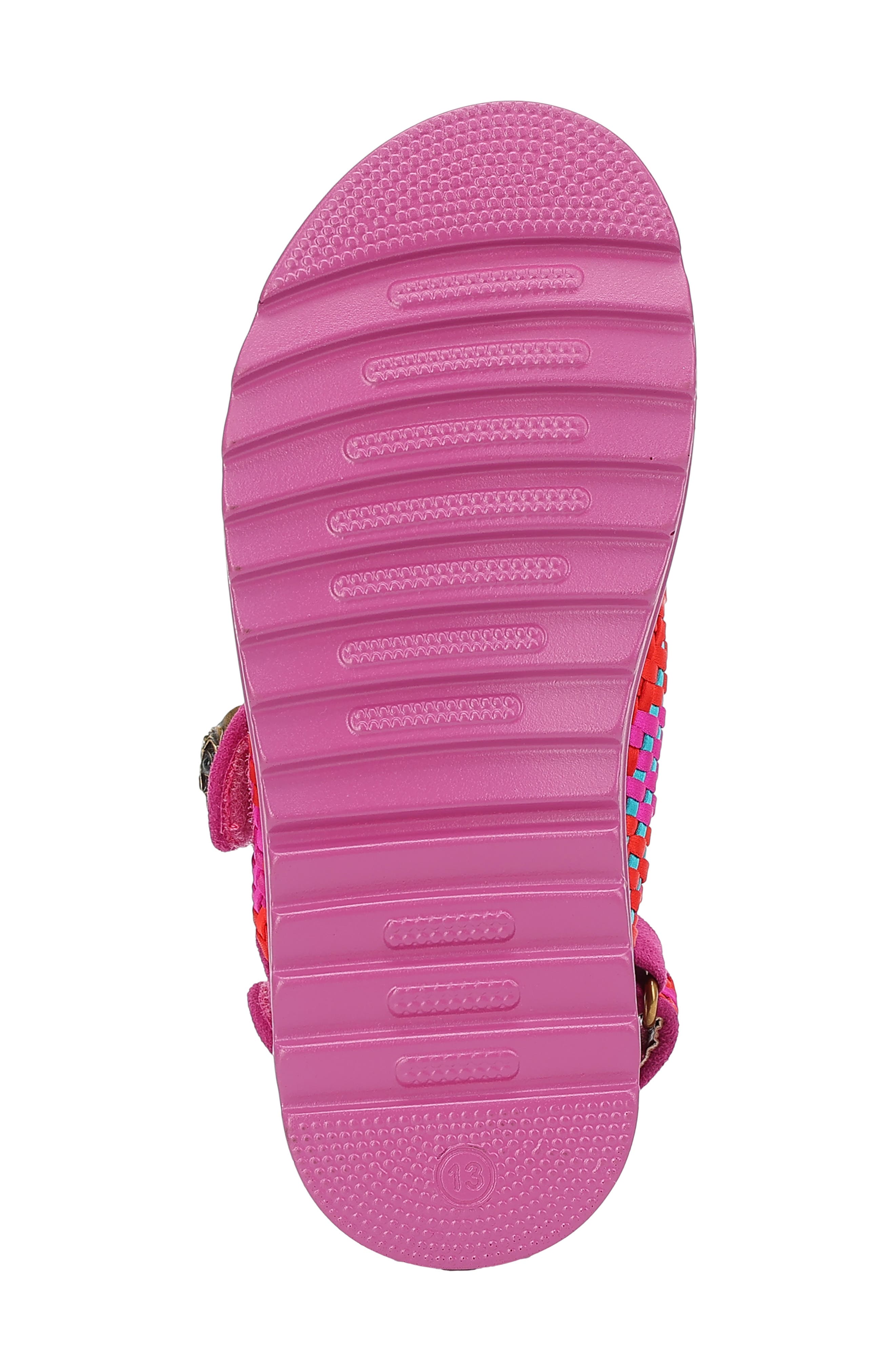 Kurt Geiger London Mini Orson Fringe Slingback Sandal, Alternate, color, Purple Red