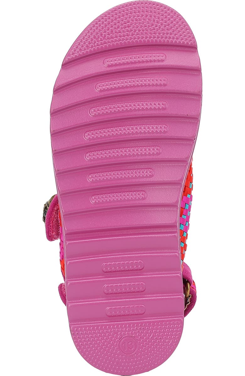 Kurt Geiger London Mini Orson Fringe Slingback Sandal, Alternate, color, Purple Red