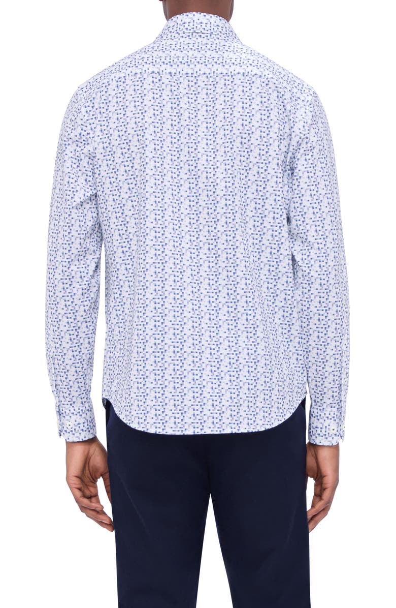 Bugatchi James OoohCotton<sup>®</sup> Pixel Check Print Button-Up Shirt, Alternate, color,