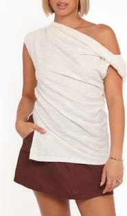 Petal & Pup Selma One Shoulder Knit Top