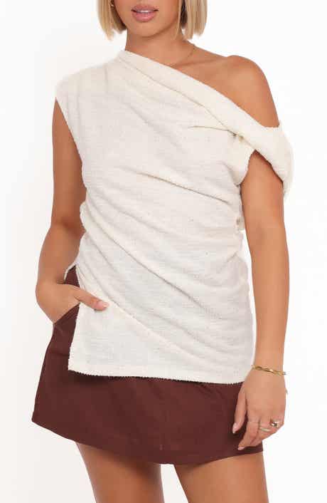 Petal & Pup Selma One Shoulder Knit Top
