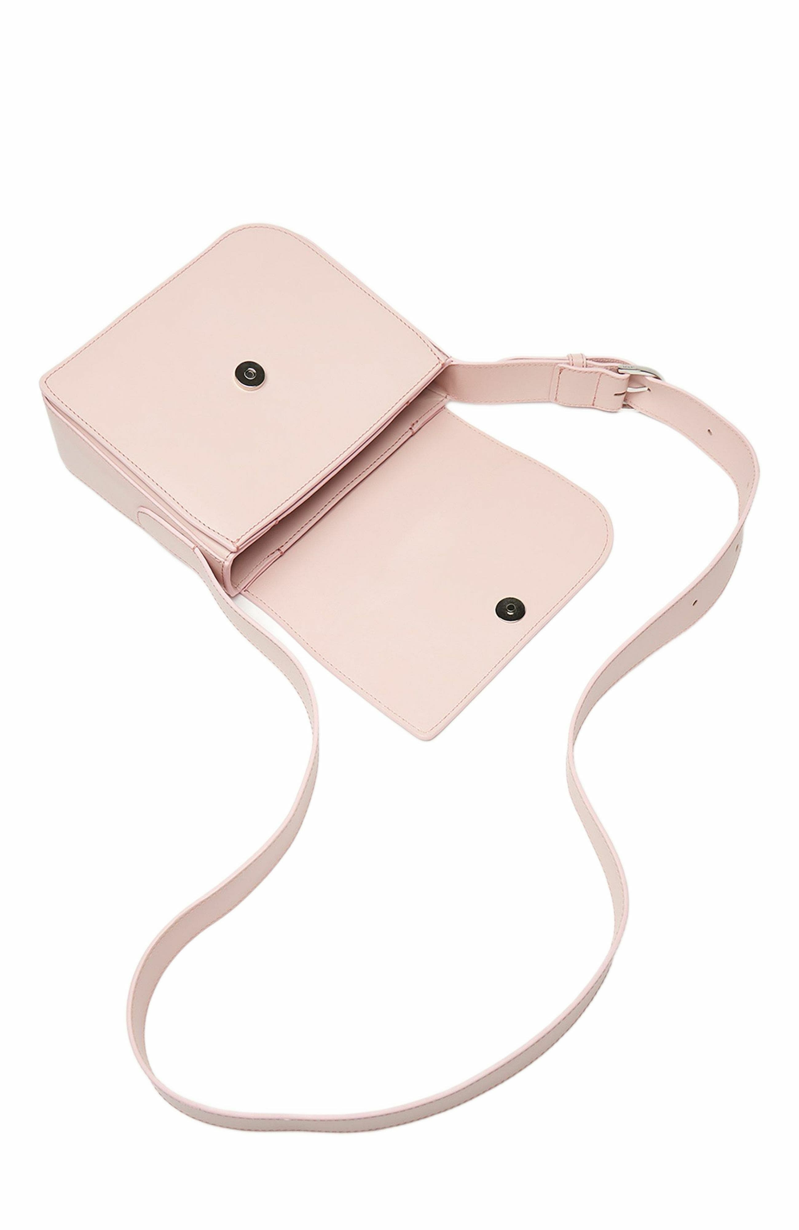 Arch Smooth Leather Crossbody Bag, Alternate, color, Blush