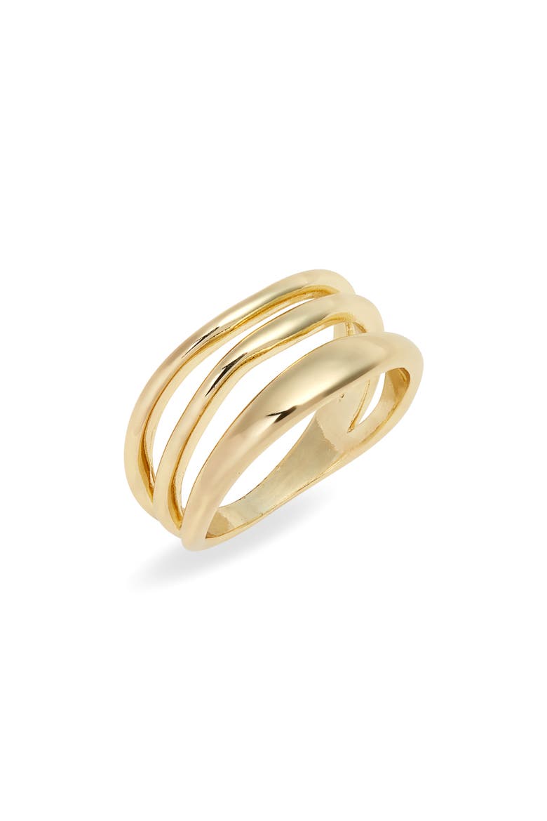 Illusion Triple Band Ring, Main, color, GOLD