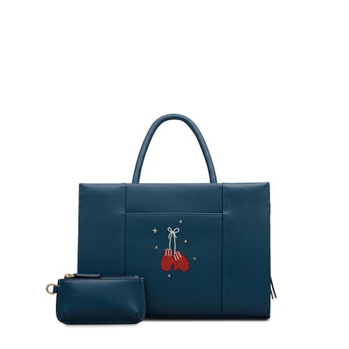 Radley An Ice Day Medium Ziptop Satchel Bag In Blue