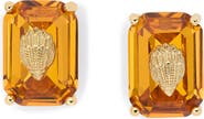 Kurt Geiger London Emerald Cut Crystal Eagle's Head Stud Earrings