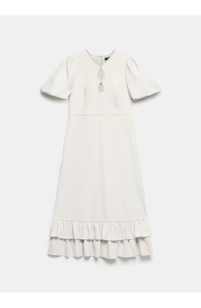 MINT VELVET Diamante Trim Midi Dress, Alternate, color, Cream