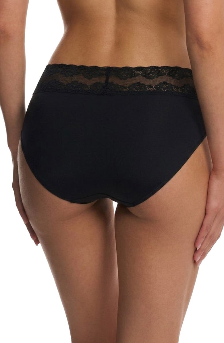 Natori Bliss Perfection One Size French Cut Briefs, Alternate, color, Black