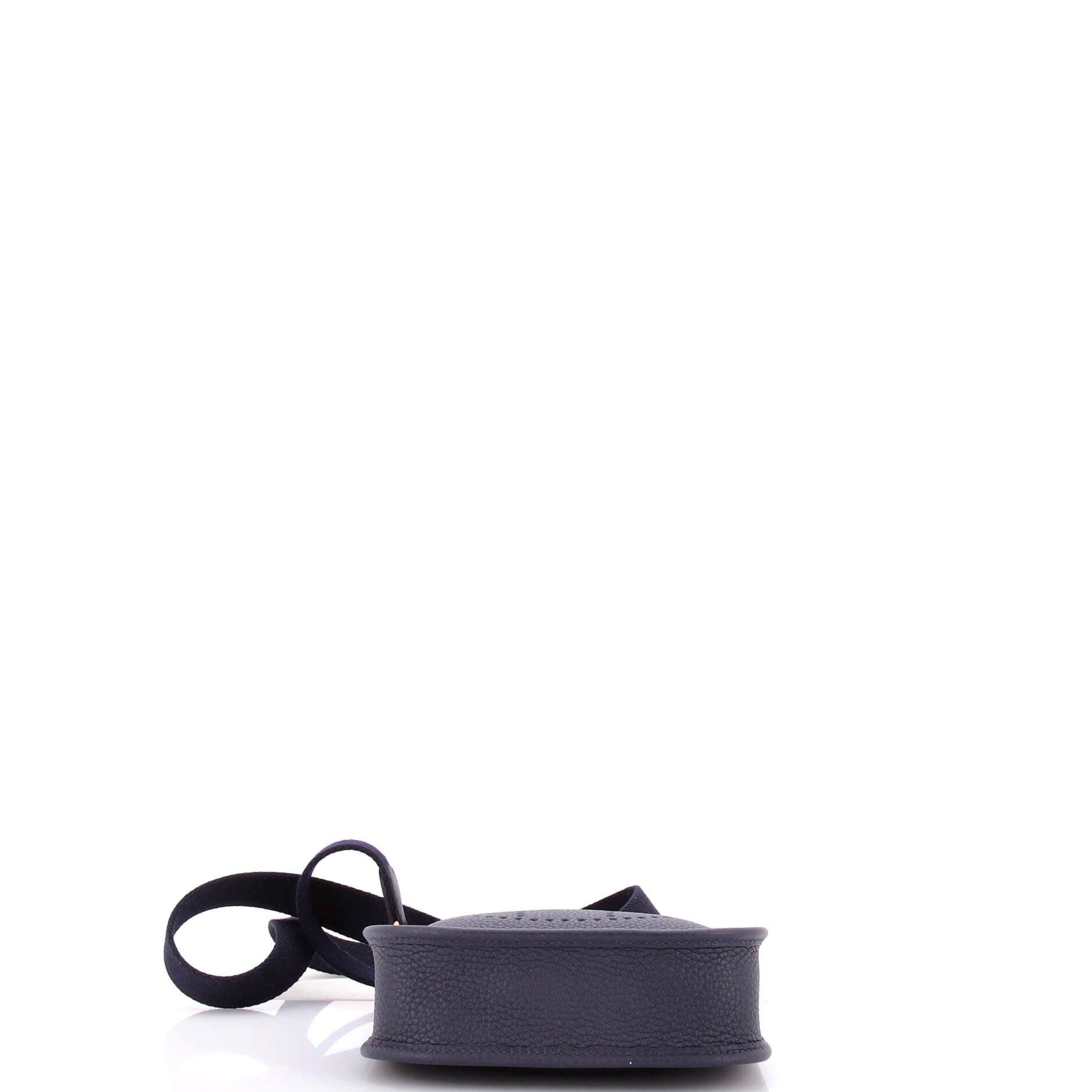 Pre-Owned Hermes Evelyne Bag Gen III Clemence TPM, Alternate, color, Bleu Nuit