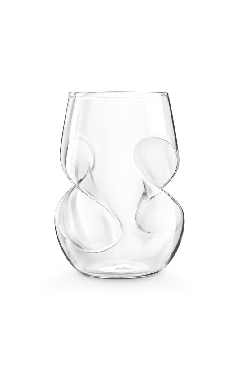 FINAL TOUCH Conundrum White Wine Glasses, Set of 4, Alternate, color, Clear