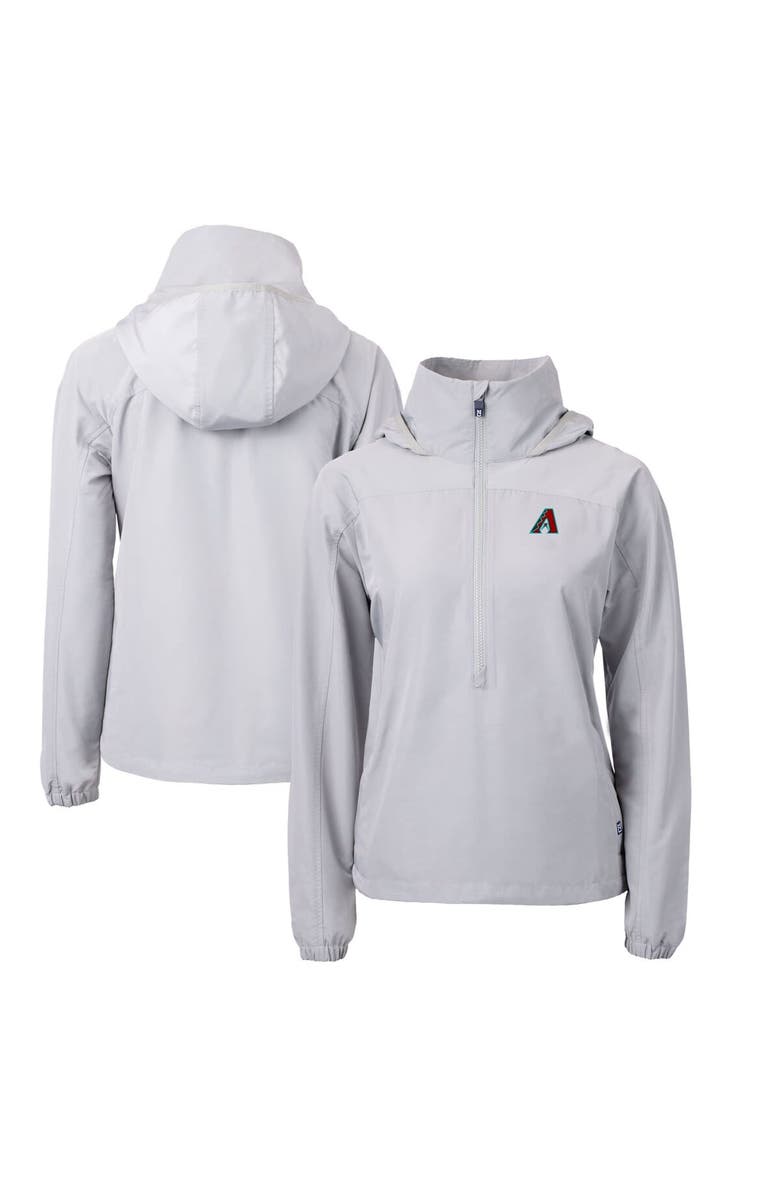 Cutter & Buck Women's Cutter & Buck  Gray Arizona Diamondbacks Charter Eco Recycled Anorak Jacket, Main, color, 