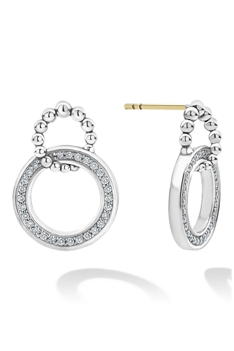 Caviar Spark Diamond Pendant Necklace & Earrings Gift Set, Alternate, color, SILVER