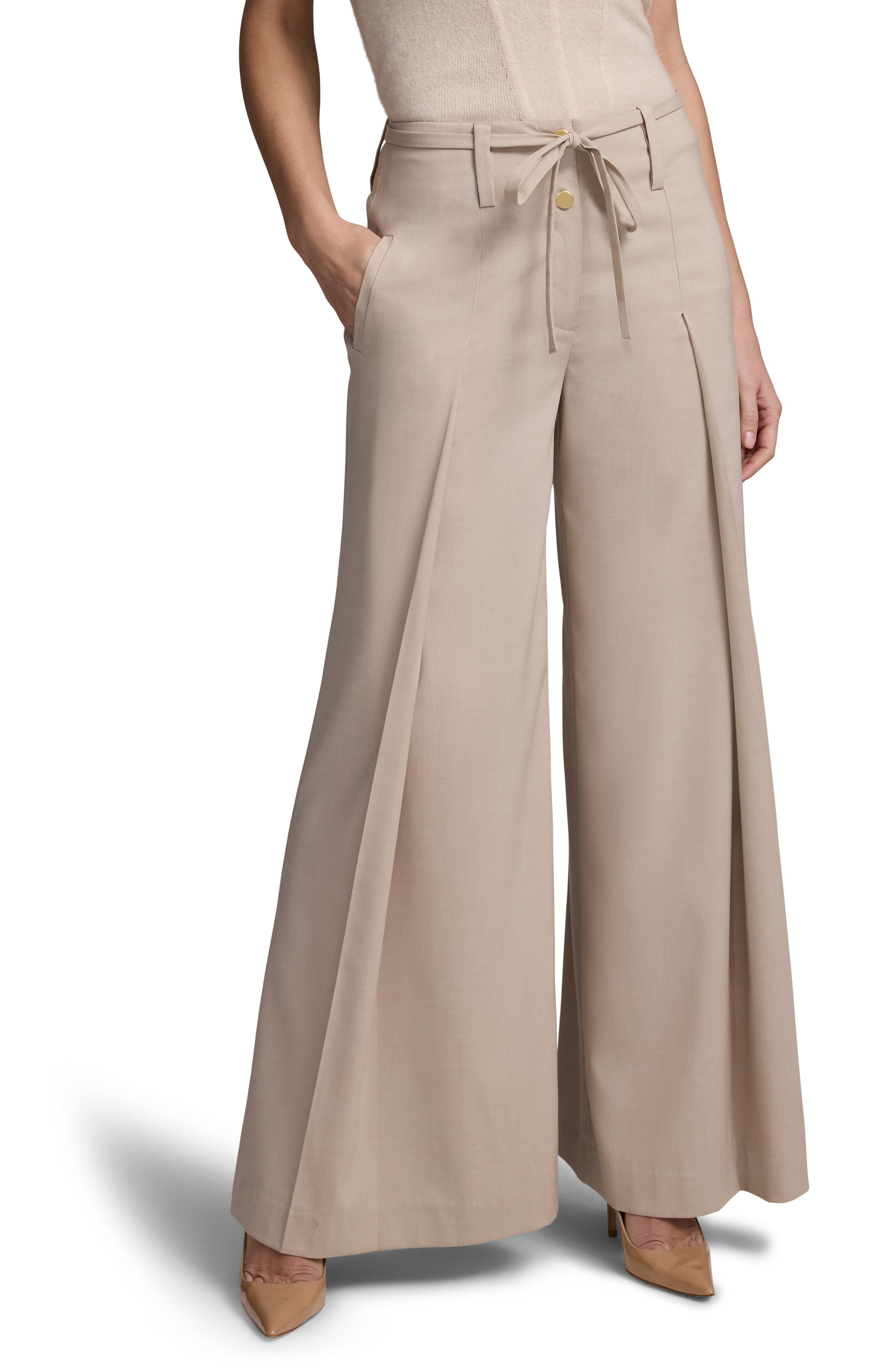 NIC+ZOE Milan Tie Waist Wide Leg Pants