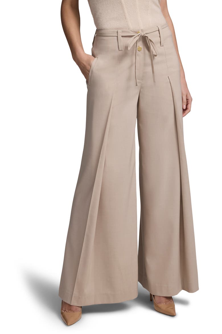 Milan Tie Waist Wide Leg Pants, Main, color, CHAMOIS