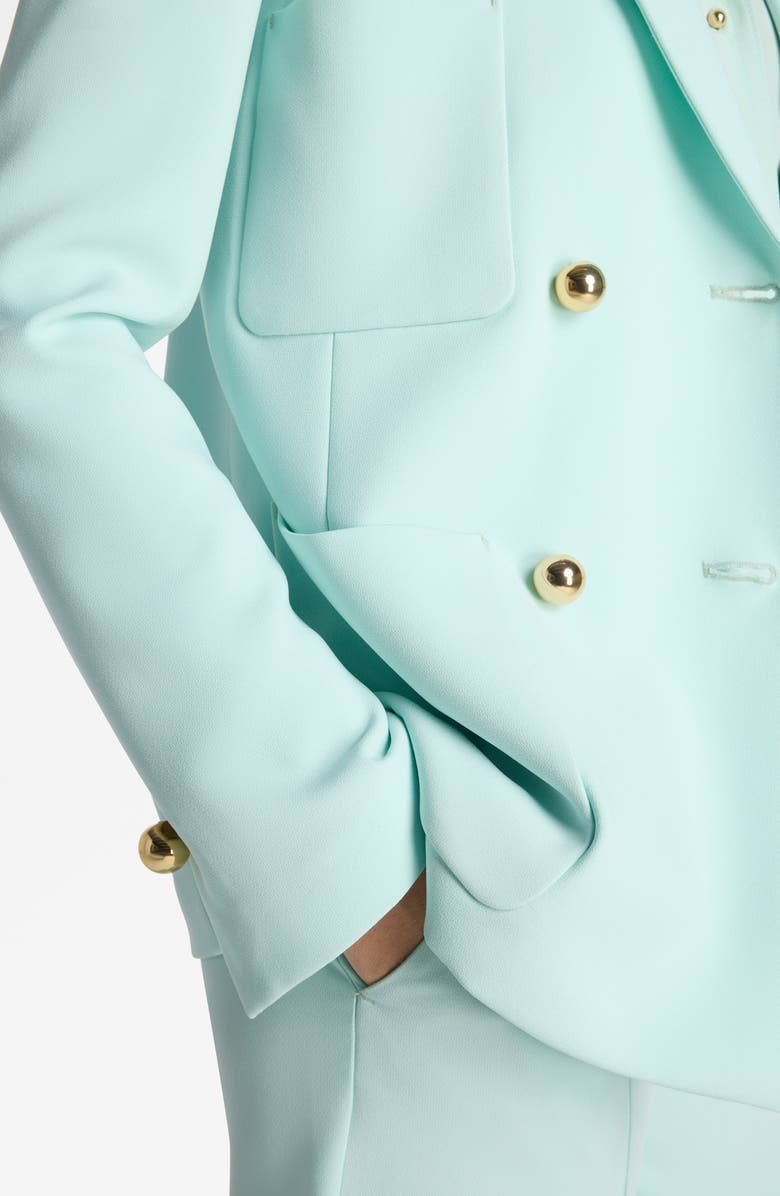 ST. JOHN Double Breasted Italian Stretch Cady Blazer, Alternate, color, 