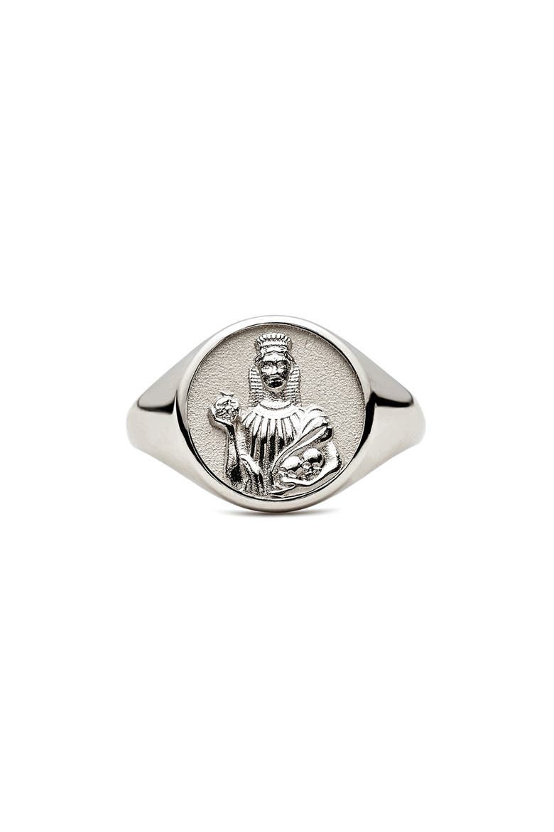 Persephone Signet Ring, Main, color, STERLING SILVER