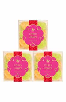 sugarfina Lunar New Year Set of 3 Citrus Sours Candy Cubes