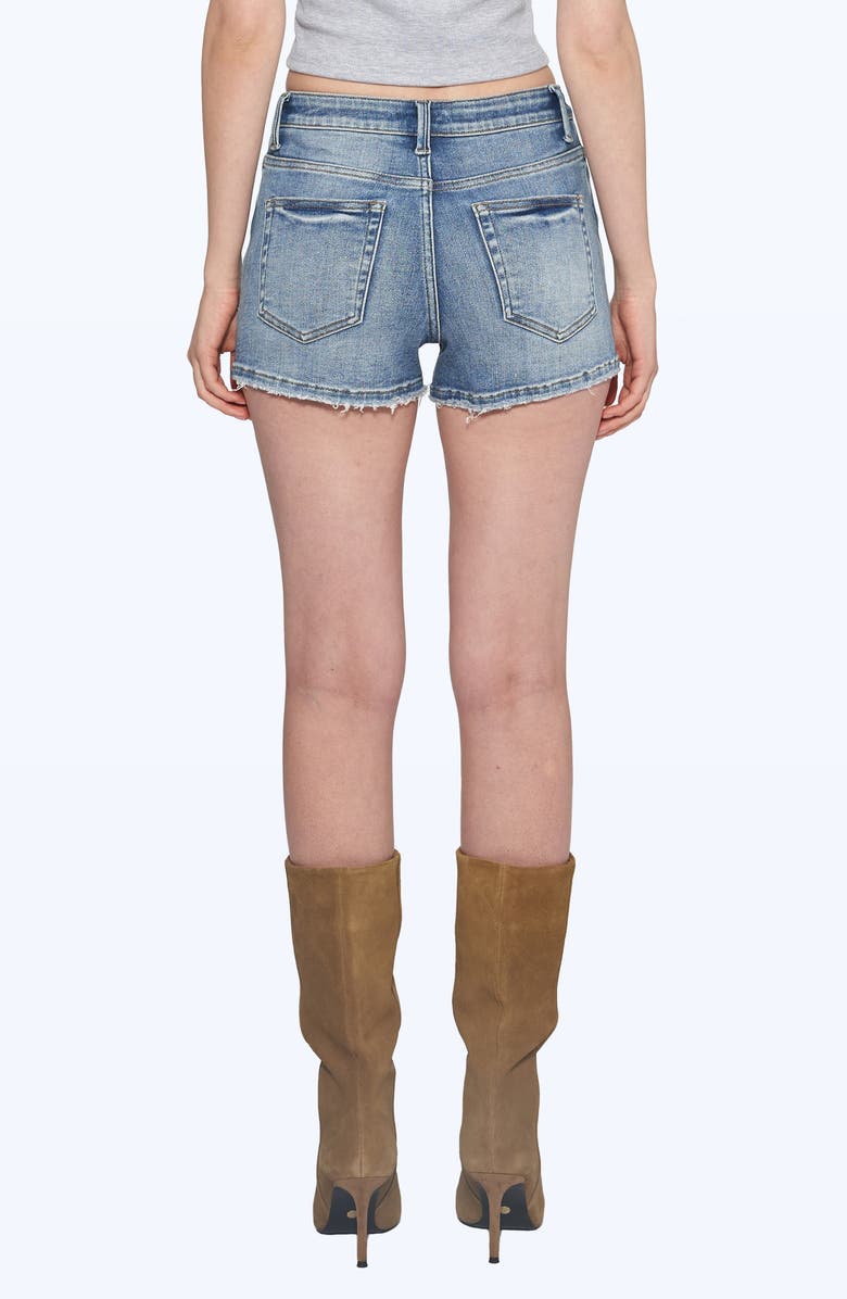 Bayeas Frayed Denim Shorts, Alternate, color, Crystal