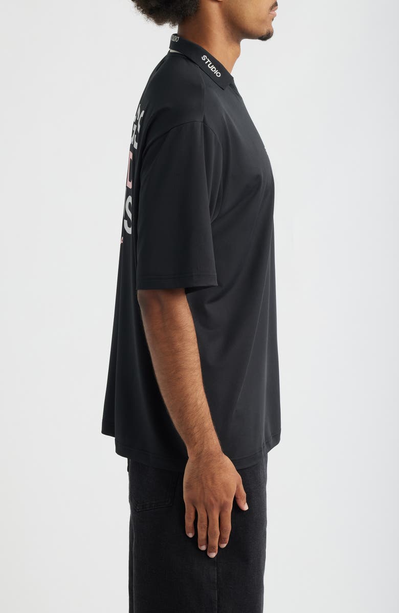 SANTO STUDIO Thugs Need Hugs Polo, Alternate, color, Black