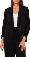 Halogen® Scrunch Sleeve Double Breasted Blazer